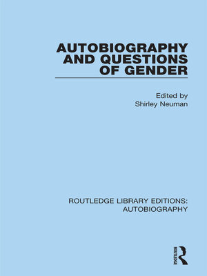cover image of Autobiography and Questions of Gender